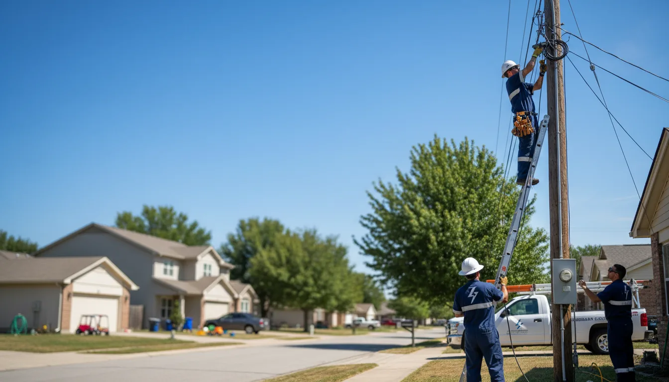 Residential electrician providing installation services in Manitou, OK